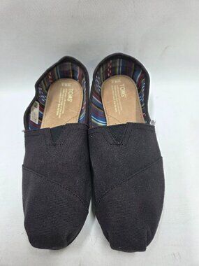 Tom's Women's US 8.5 Black Flats Slip On Shoes